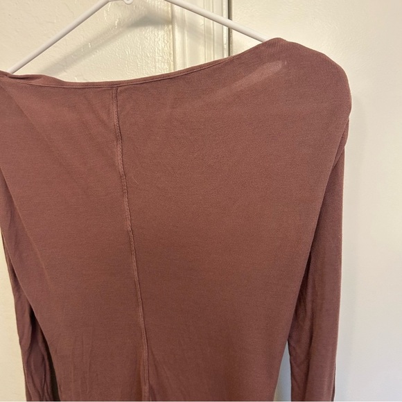 Free People Intimately Night We Met Long Sleeve Top Brown Size Small Soft - Picture 9 of 9